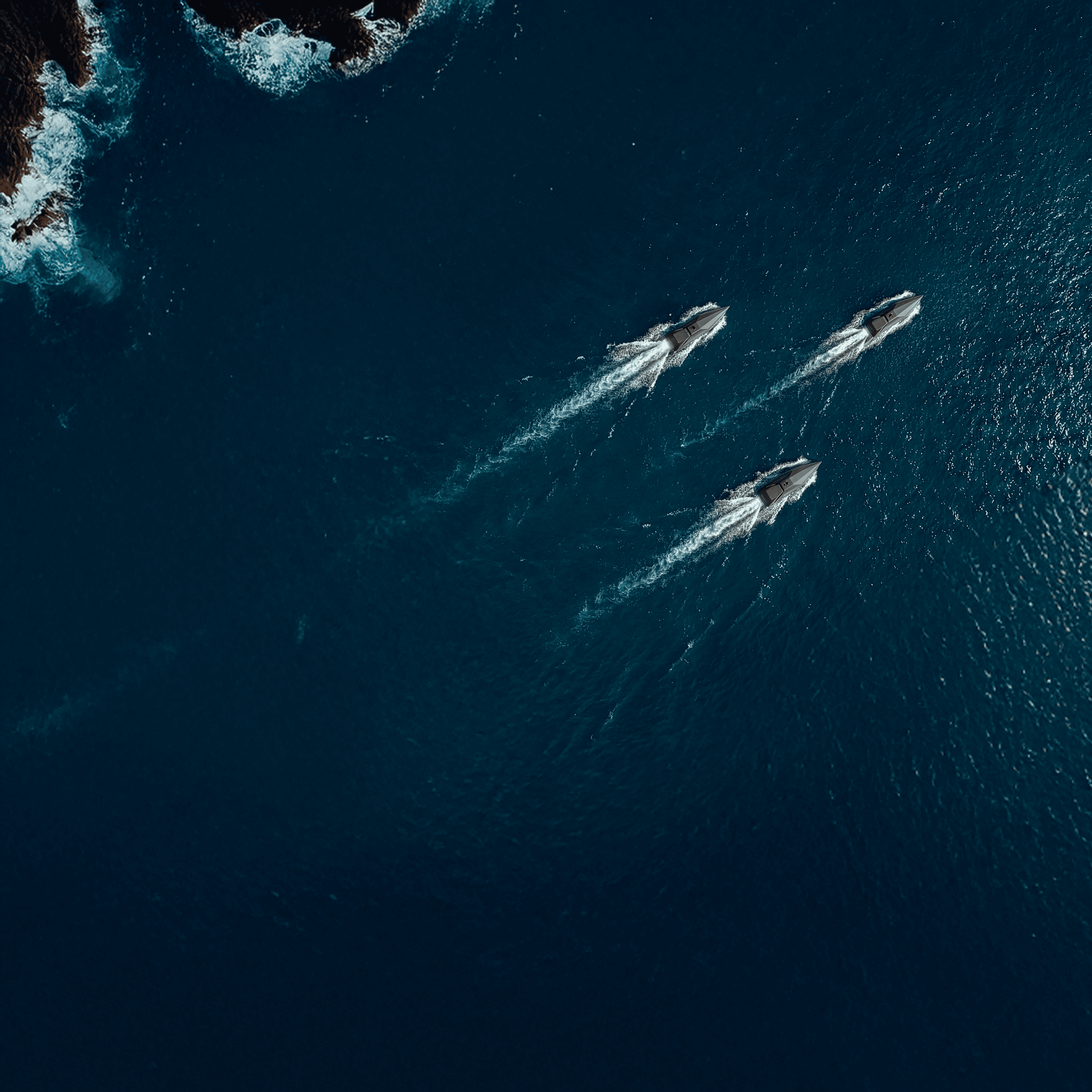 Boats in ocean